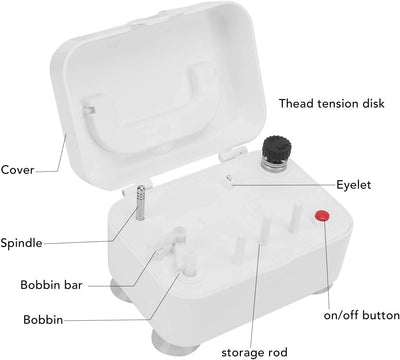 Weisser Spulenwickler, Haushalts-Industrie-Spulen-Näh-Wickelwerkzeug für Haushalts- und Industrie-Nä