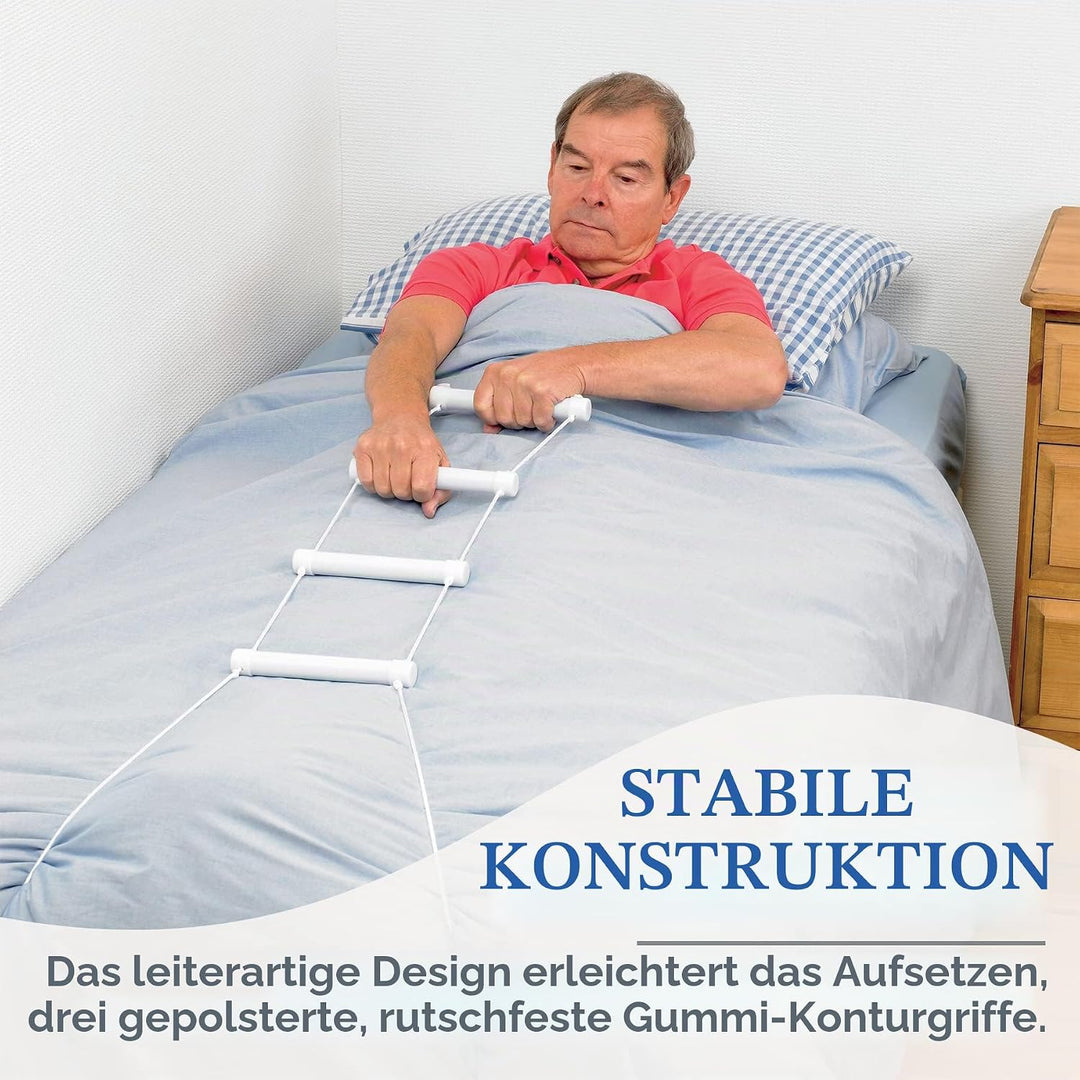 MEDca Bed Helper Einstellbarer Heim-Klimmzughilfe-Leitergurt mit Griff und Griffen - hilft beim Aufs