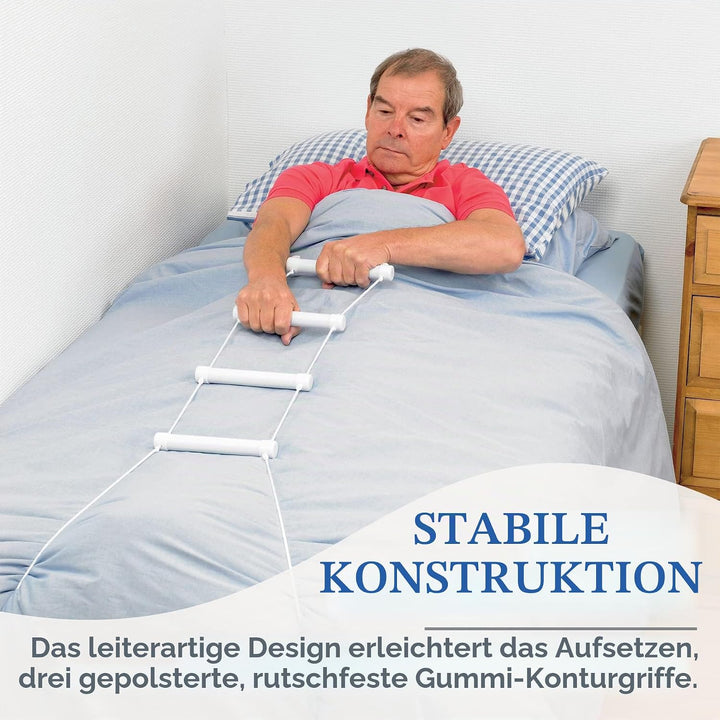 MEDca Bed Helper Einstellbarer Heim-Klimmzughilfe-Leitergurt mit Griff und Griffen - hilft beim Aufs