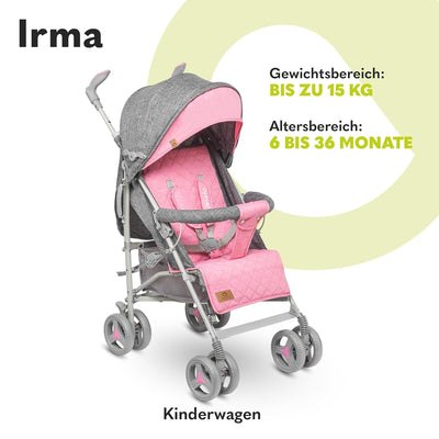 LIONELO Irma Kinderwagen bis 15 kg, Kinderwagen, leichter moderner Kinderwagen mit Liegefunktion, fa