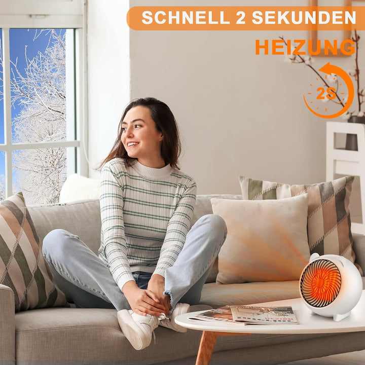 Mursche Heizlüfter energiesparend heizgeräte elektrisch - Heizung leise PTC Keramik heizstrahler inn