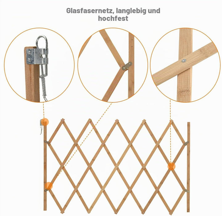 AllRight Hundeabsperrgitter Hundegitter Hundegatter Schutzgitter Treppenschutzgitter Holz Aufziehbar