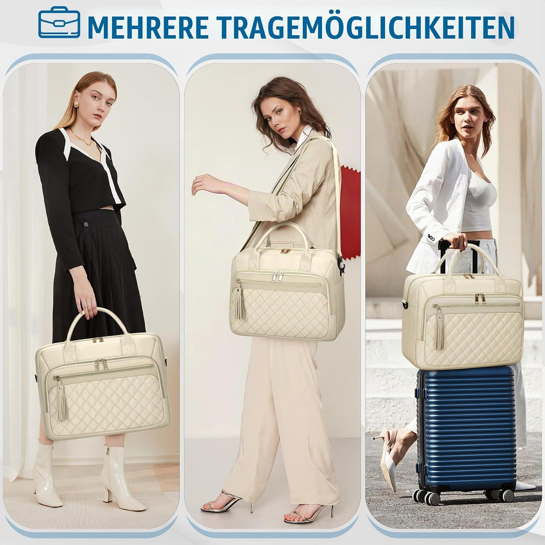 RAINSMORE Laptoptasche Damen 17,3 Zoll Laptop Aktentasche Wasserdichte | Arbeitstasche Lehrertasche