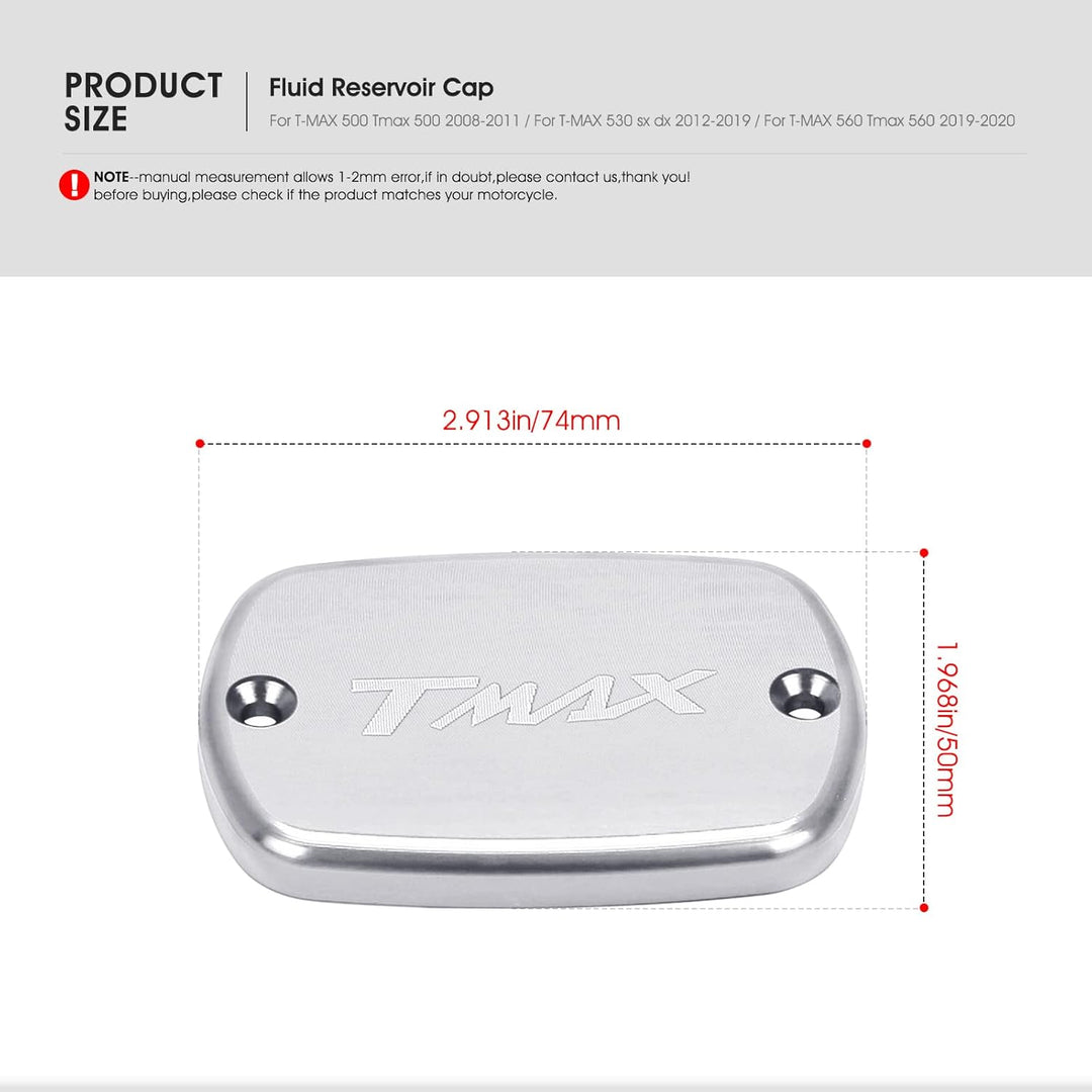 MOLONG 2 Stücke Motorradzubehör Vorderen Bremsflüssigkeitsbehälter Deckelschutz für T-MAX 500 Tmax 5