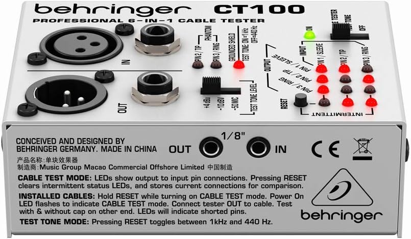 Best Price Square BEHRINGER Cable Tester CT100 by BEHRINGER, CT100
