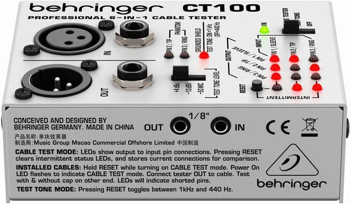 Best Price Square BEHRINGER Cable Tester CT100 by BEHRINGER, CT100