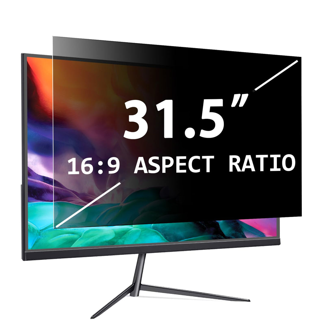 PYS 31.5 Zoll Monitor Blickschutzfilter für Computer 16:9 Seitenverhältnis, Anti-Blaulicht Blendfrei