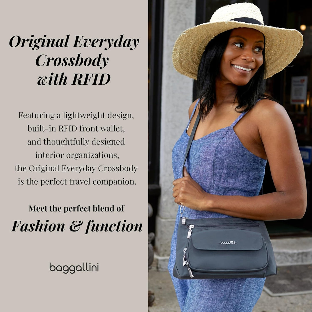 Baggallini Damen Umhängetasche Original RFID Everyday Crossbody Bag Pazifik, Pazifik