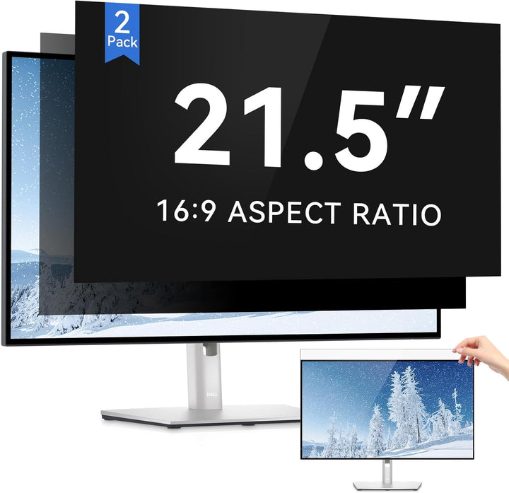 IPROKKO 2 Stück 21.5 Zoll Computer Sichtschutzfolie for 16:9 Monitor, Abnehmbarer Sichtschutz Anti B
