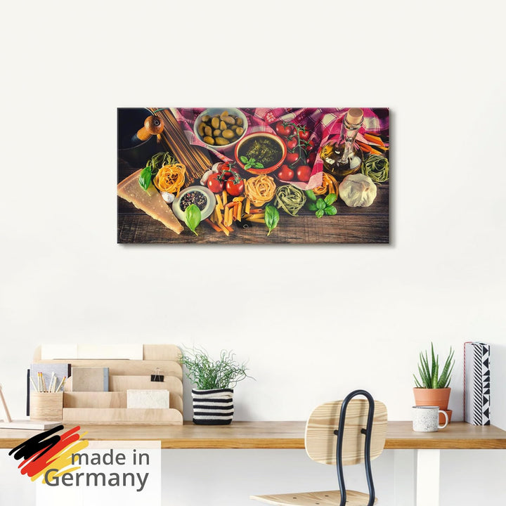 ARTland Glasbilder Wandbild Glas Bild einteilig 50x50 cm Quadratisch Toskana Italien Dolce Vita Esse