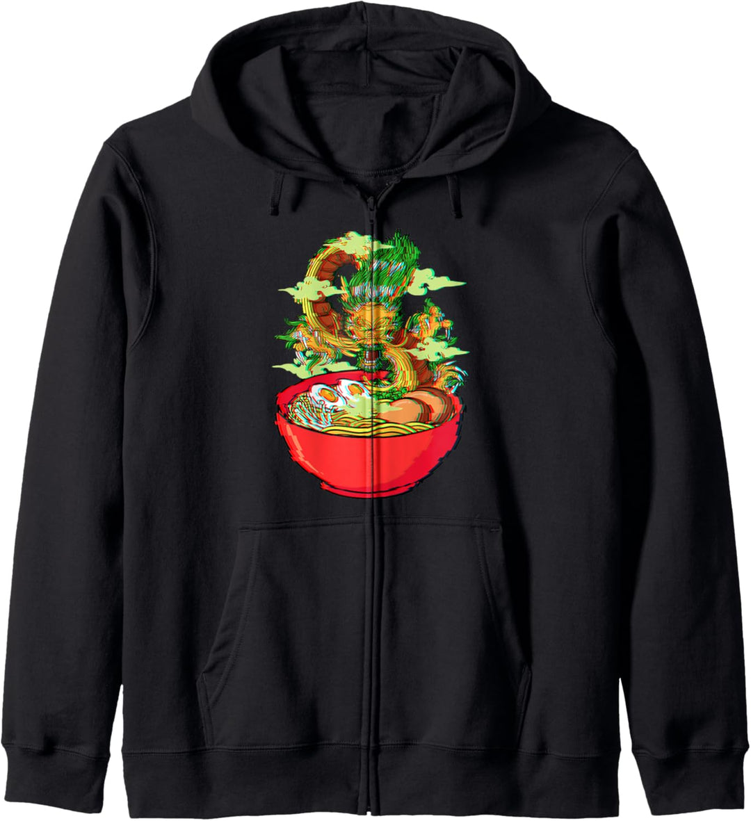 Vaporwave Japanisch Ramen Drache Noodle Food Glitch Kapuzenjacke