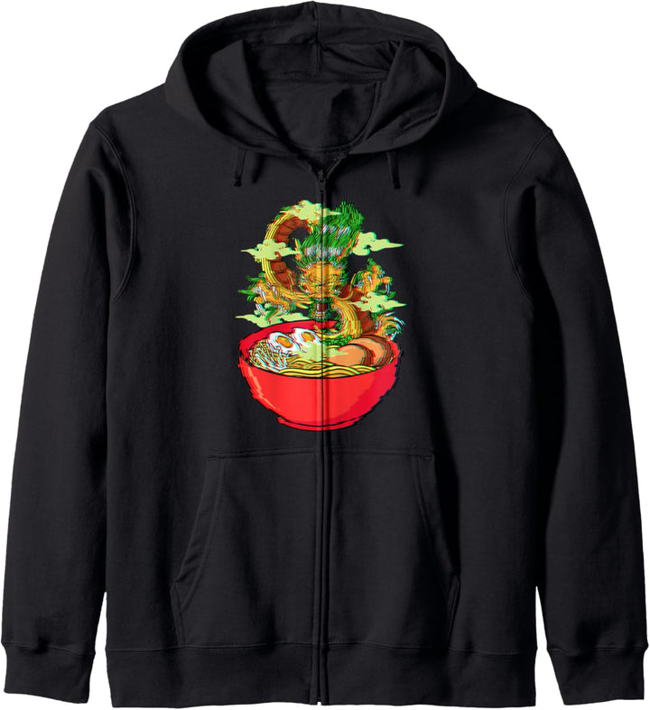 Vaporwave Japanisch Ramen Drache Noodle Food Glitch Kapuzenjacke