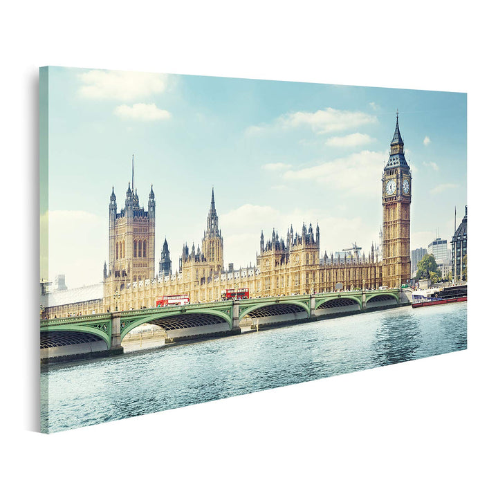 islandburner Bild auf Leinwand Big Ben An Einem Sonnigen Tag In London Bilder Wandbilder Poster Lein
