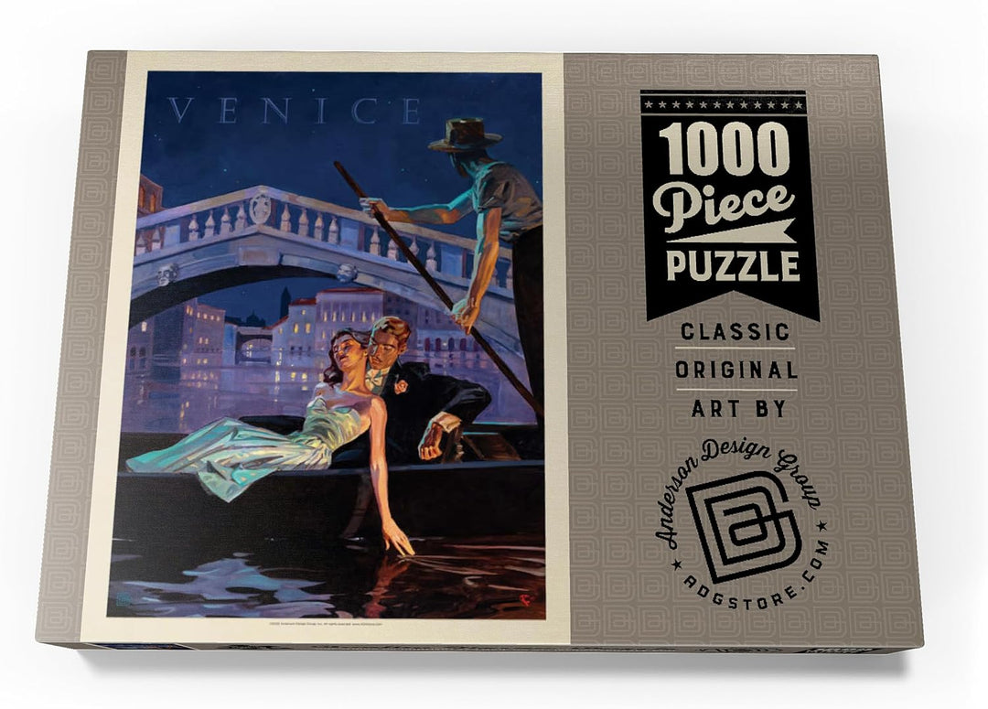 Italien: EIN Abend in Venedig, Vintage Poster - Premium 1000 Teile Puzzle - MyPuzzle Sonderkollektio