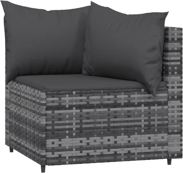 Tidyard 2 STK. Garten Ecksofa mit Kissen Gartensofa 2-Sitzer Sofa Couch Gartenmöbel Rattanmöbel für