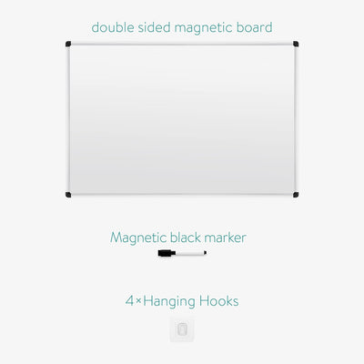 Navaris Kombiboard Tafel mit Aluminium Rahmen - 90x60cm Whiteboard Magnettafel zum Beschriften doppe