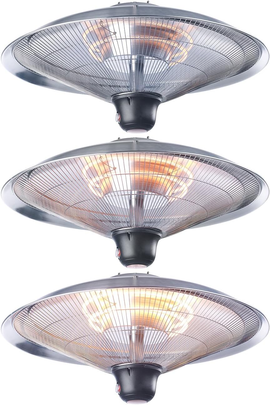 Semptec Urban Survival Technology Deckenheizstrahler: IR-Decken-Heizstrahler mit LED-Licht, Fernbedi