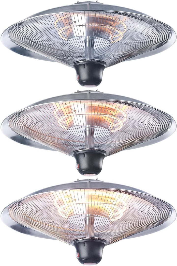 Semptec Urban Survival Technology Deckenheizstrahler: IR-Decken-Heizstrahler mit LED-Licht, Fernbedi