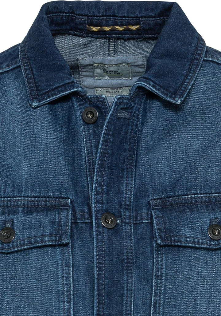 camel active Herren Lässiger Blazer 442035/7i03 60 Indigo, 60 Indigo