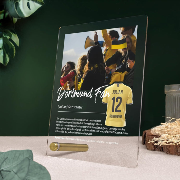 Dortmund Geschenk personalisiert - Acryl Geschenk - Definition: Dortmund Fan - Dortmund Fanartikel,