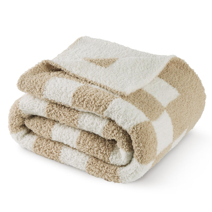 Bedsure Herbstgeschenke, karierte flauschige Überwurfdecke für Couch, superweiche, gemütliche und wa