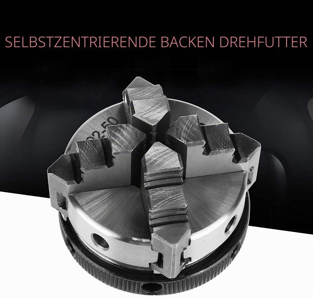 50mm Mini 4 Backen Reversible Selbstzentrierende M14 Gewindefahrmaschine Drehfutter K02-50 mit 2 Stc