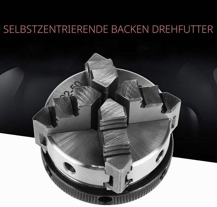 50mm Mini 4 Backen Reversible Selbstzentrierende M14 Gewindefahrmaschine Drehfutter K02-50 mit 2 Stc