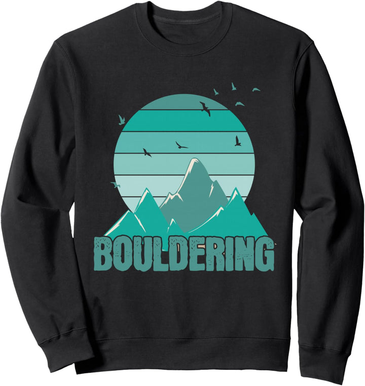 Bouldergebirge und Vögel Sweatshirt