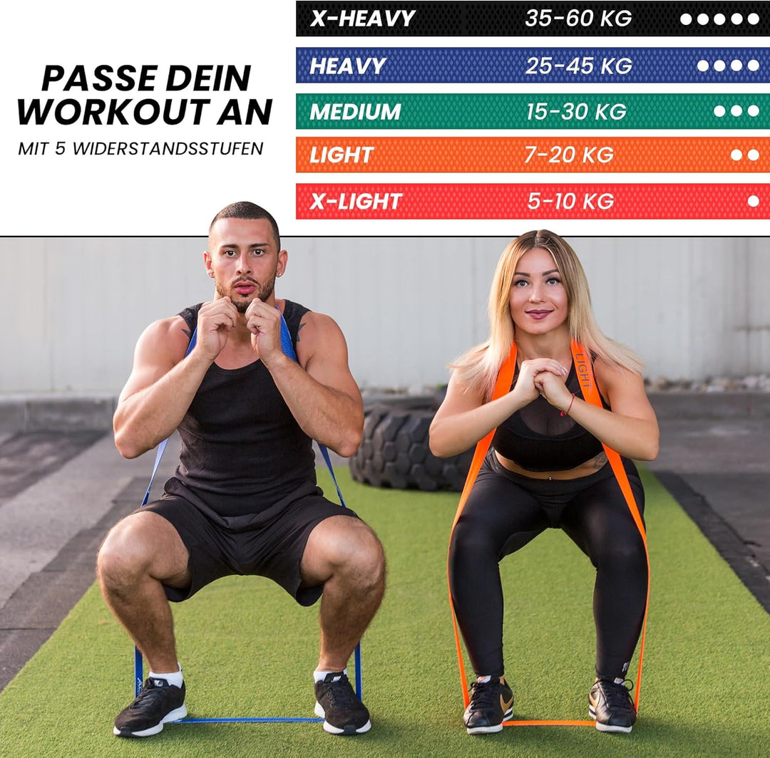 ACTIVEVIKINGS Premium Pull UP FITNESSBÄNDER FÜR Deine Fitness - Perfekte Stoff Bänder für den Muskel