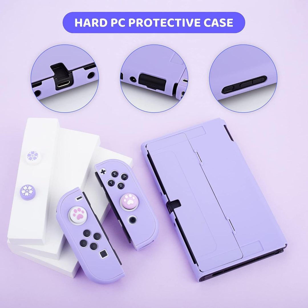 RHOTALL Sakura Embossing Cute Carrying Case Set für Nintendo Switch OLED, Zubehörpaket für Switch OL