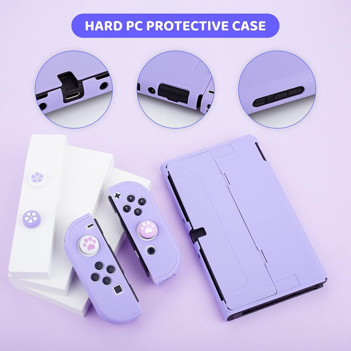 RHOTALL Sakura Embossing Cute Carrying Case Set für Nintendo Switch OLED, Zubehörpaket für Switch OL