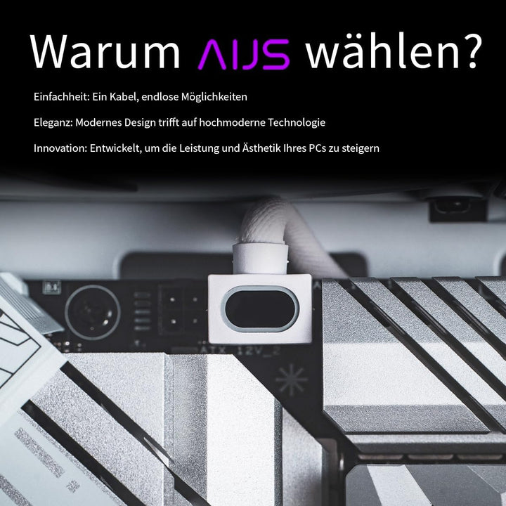 8-Pin CPU Verlängerungskabel,5V 3Pin ARGB SYNC für PC Stromversorgungskabel,18AWG für Kabelverlänger