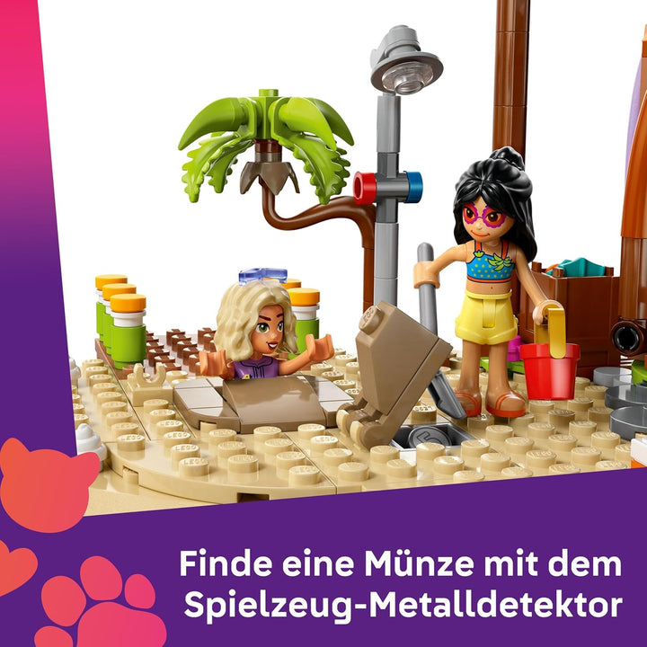 LEGO Friends Familienurlaub im Strandresort - Spielzeug mit 6 Mini-Puppen, Schildkröten- und Delfinf