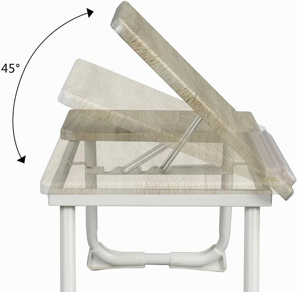 MEUBLE COSY Betttablett Frühstückstablett Laptoptisch Höhenverstellbar mit klappbaren Beinen Betttis