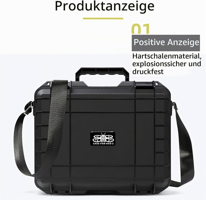 ZJRXM Neo 2 Koffer, Hartschalen Tasche für DJI Neo 2 Drohne und Zubehör, kompatibel mit RC-N3 Contro