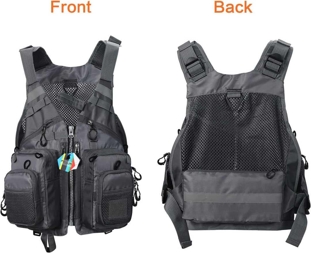 PELLOR Angel Westen, Herren Outdoor Freizeit Atmungsaktiv Weste Freizeitweste mit Vielen Taschen für