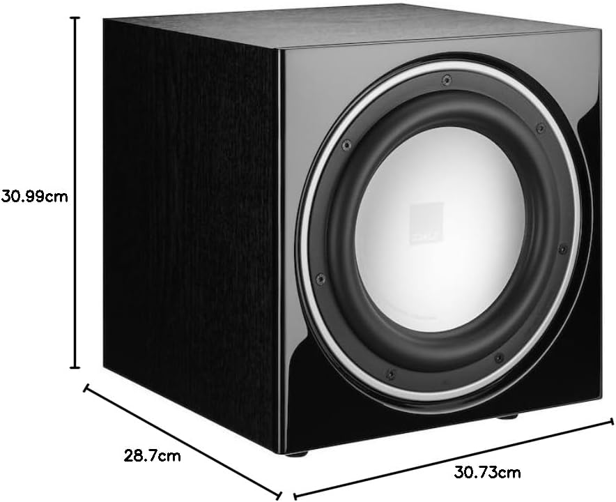 DALI SUB E-9 F Aktiv-Subwoofer - 9" Aluminium-Tieftöner, 170W RMS mit 220W Spitzenleistung, Elegante