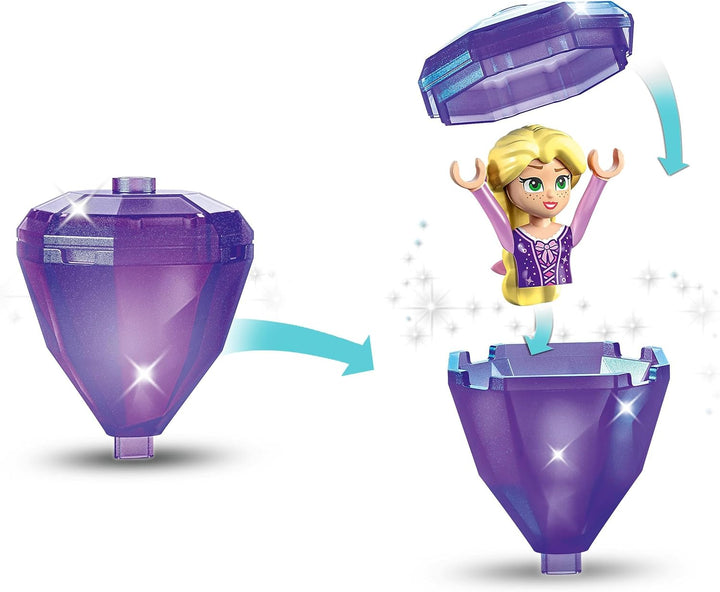 LEGO Disney Princess Rapunzel-Spieluhr, Prinzessinnen Spielzeug zum Bauen mit Rapunzel Mini-Puppe, D