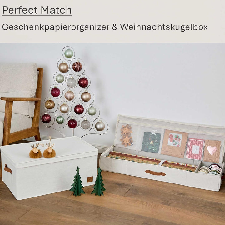 LOVE IT STORE IT Premium Geschenkpapier Organizer - Hochwertige Geschenkpapier Aufbewahrung aus Stof