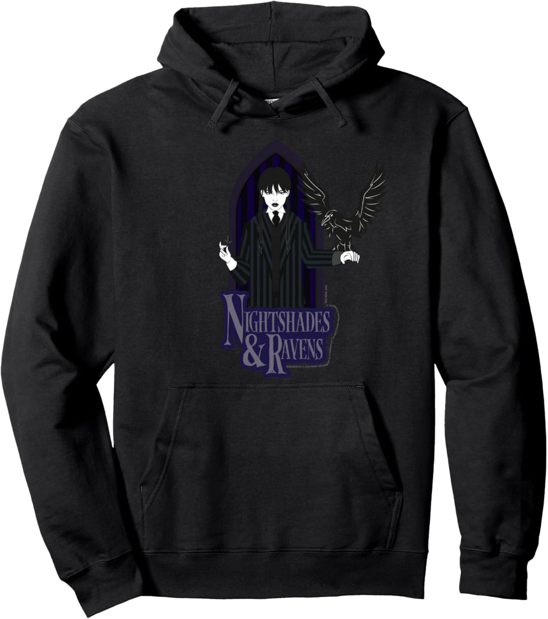 Wednesday Nightshade & Ravens Poster Pullover Hoodie