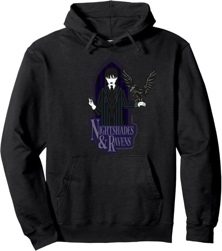 Wednesday Nightshade & Ravens Poster Pullover Hoodie