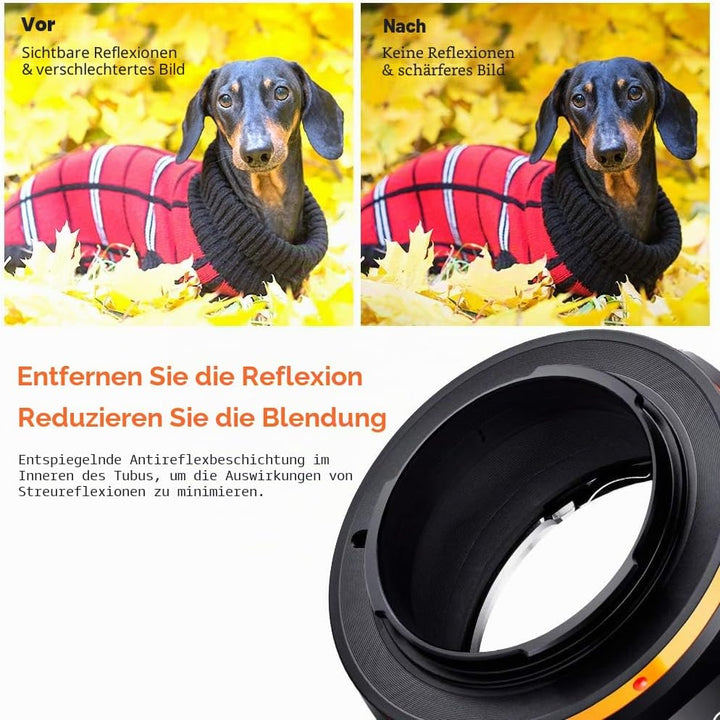 K&amp;F Concept M11115 Nikon-FX Hochpräziser Adapterring Objektivadapter für Nikon AI/F Mount Lens to Fu