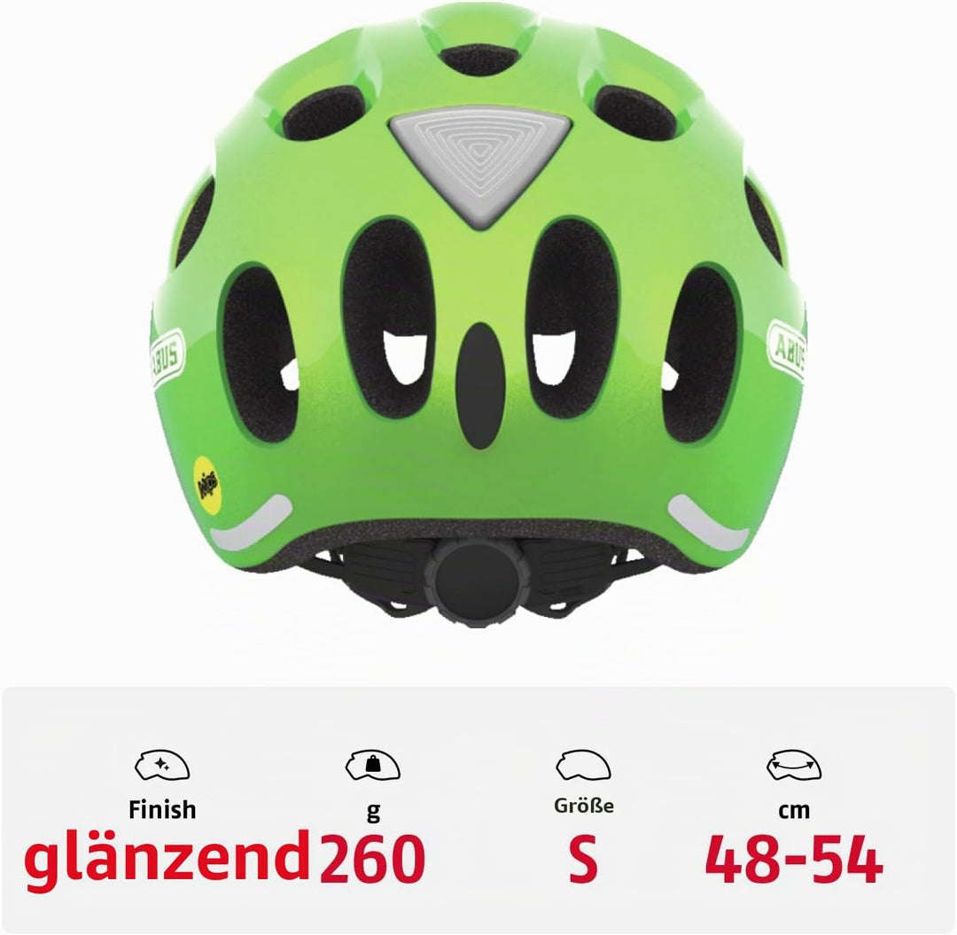 ABUS Kinderhelm Youn-I MIPS - Fahrradhelm mit Licht, Reflektoren und Aufprallschutz (MIPS) - für Mäd