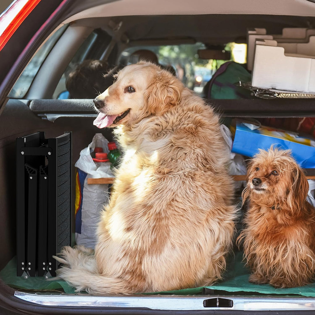 NAIZY Hunderampe Klappbare, 157 cm Hunde Ramp Hundetreppe mit Rutschfester Stoff &amp; Griff Haustierram