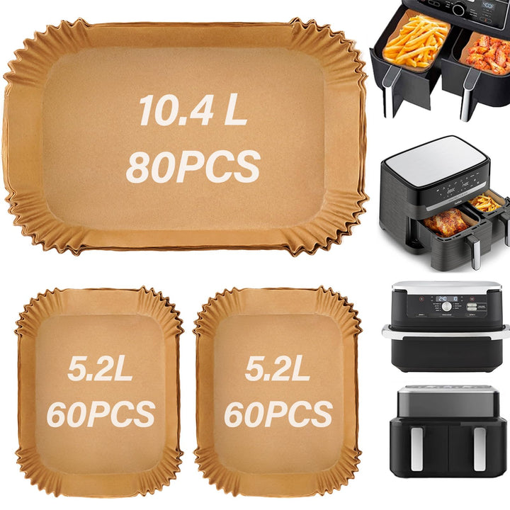 200 Stück Backpapier für Heissluftfritteuse, Ninja Foodi AF500EU 10.4L Airfryer, Ninja Flex Drawer 1