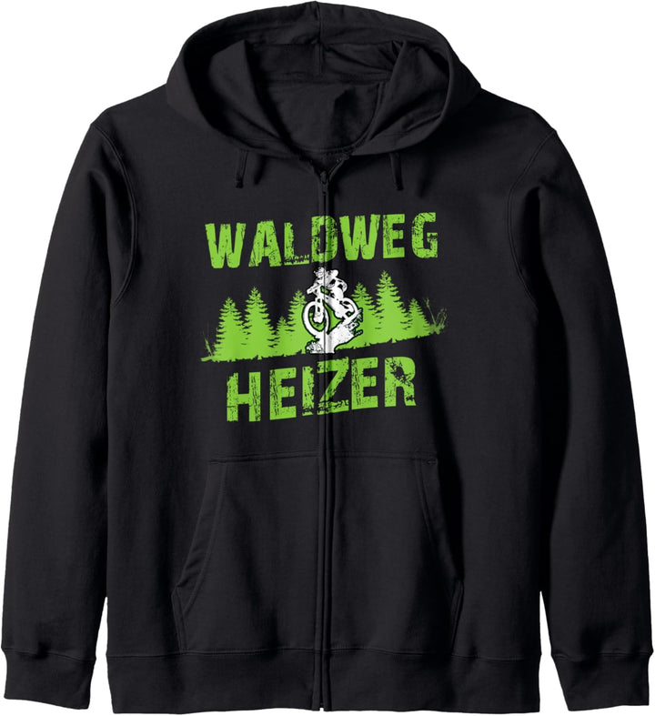 Waldweg Heizer Fahrrad Lustig Kapuzenjacke