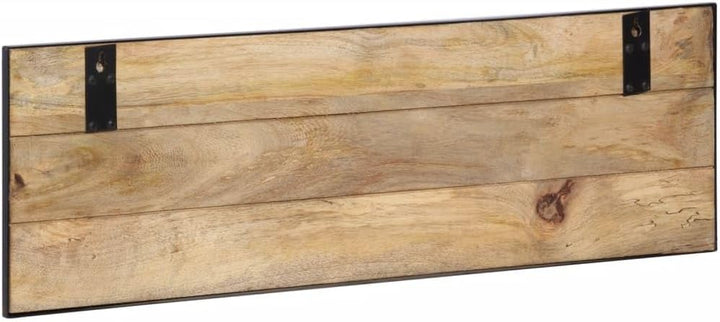 Hothingwell Garderobenständer, Massivholz, 2-teilig, 5 Haken | 80 x 8 x 25 cm, ungeschliffenes Mango