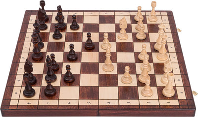 Square - Schach Schachspiel - MAGNETISCHE 350 - Schachfiguren & Schachbrett aus Holz