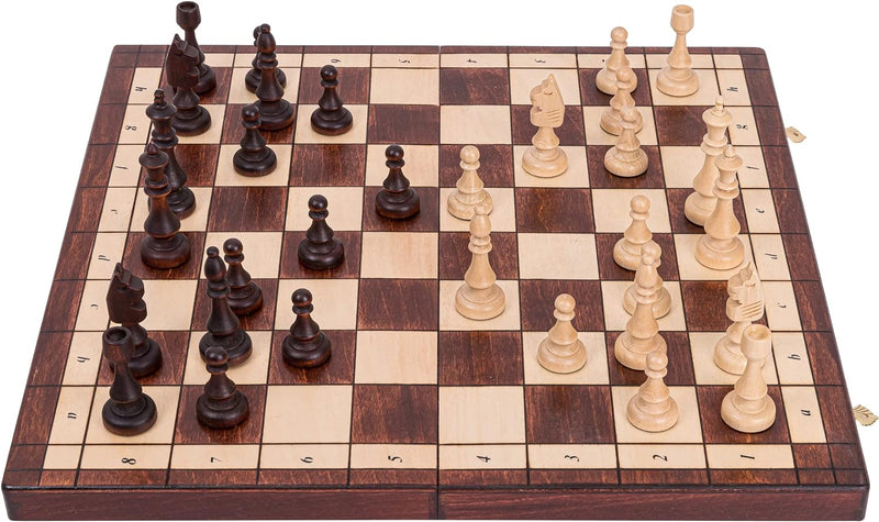Square - Schach Schachspiel - MAGNETISCHE 350 - Schachfiguren & Schachbrett aus Holz