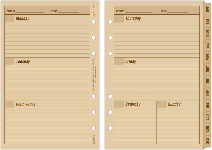 Rite In The Rain Wetterfestes Wochenkalender-Set, 12,7 x 17,8 cm, hellbraun, 65 Wochen (Nr. 9260W) 4